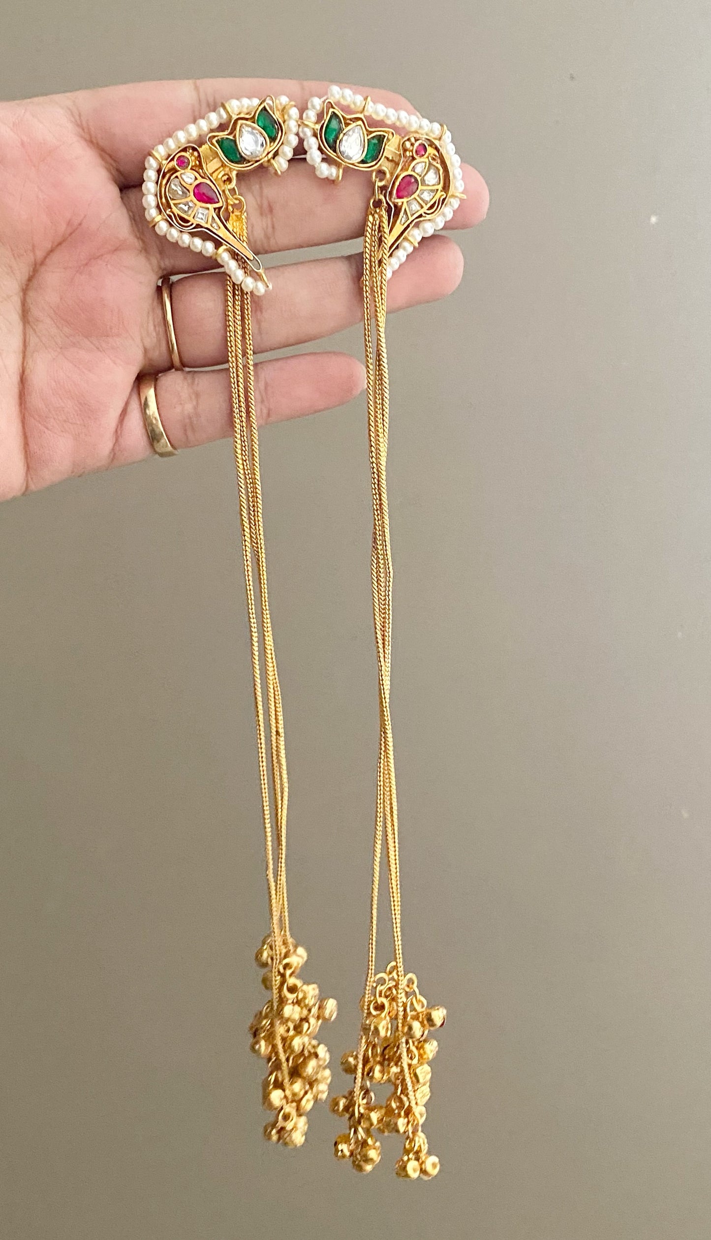 Bird Ghungroo tassel earrings