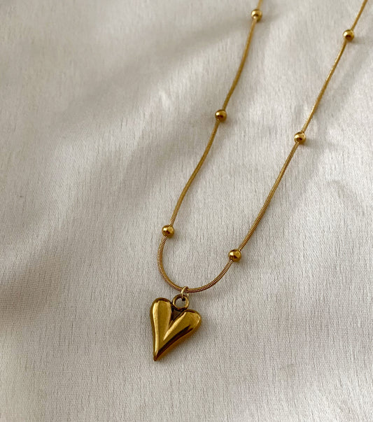 Heart Anti- tarnish Pendant necklace