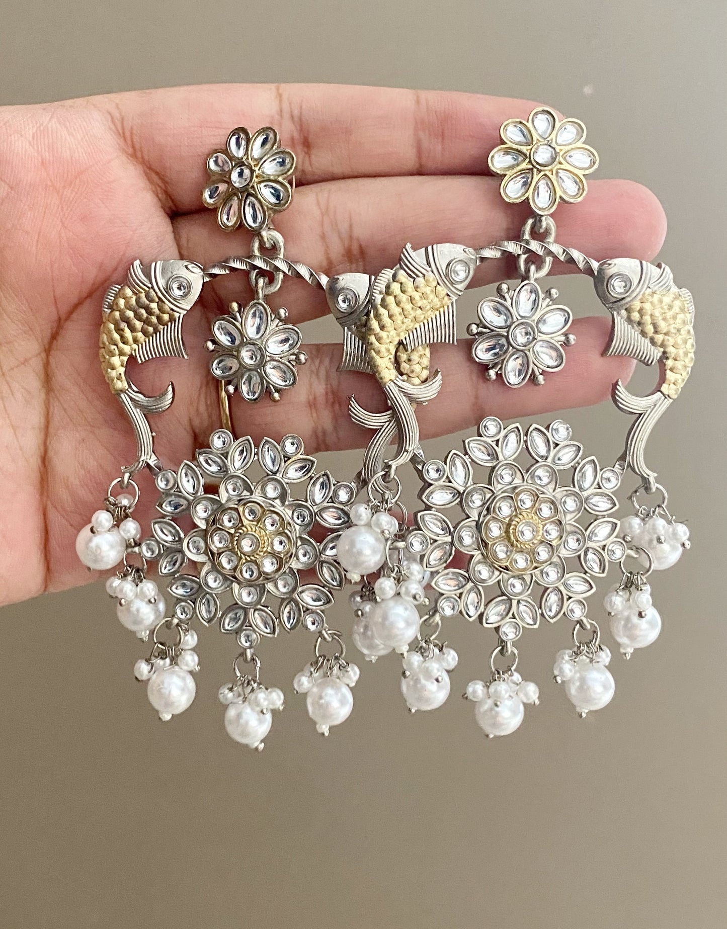 Matsya dual tone earrings