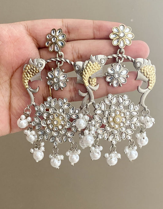 Matsya dual tone earrings