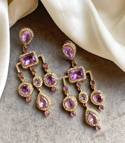 Lilac Jasmine Dangler Earrings