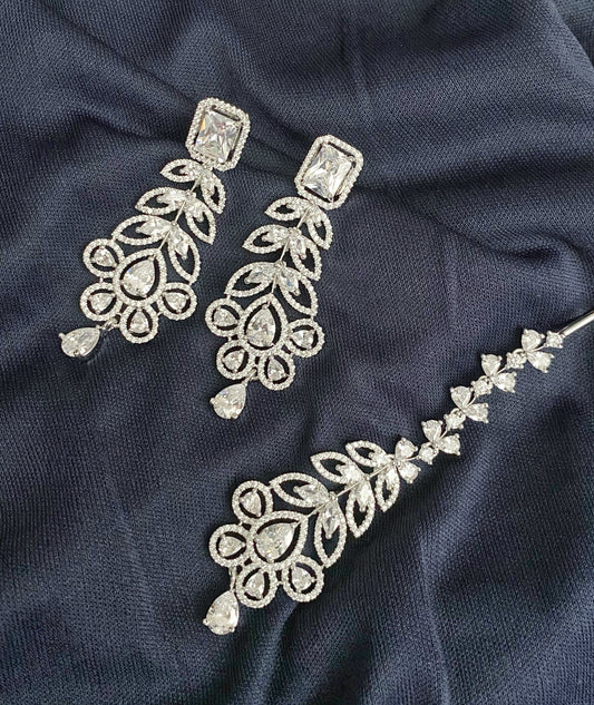 Tanya Diamond Earring and Maangtika Set
