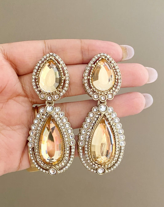 Shaya Champagne dangler earrings
