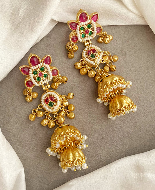Ruby Jiya jhumka earrings