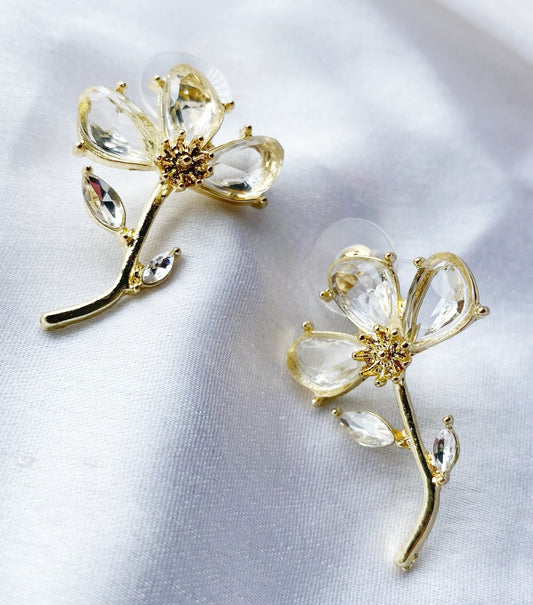 Flower stone studs