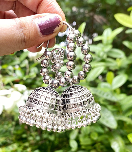 Atiya oxidised jhumka