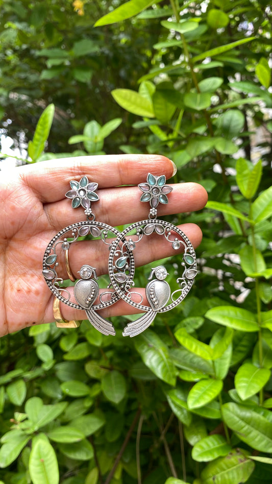 Multicolor alia silver lookalike earrings