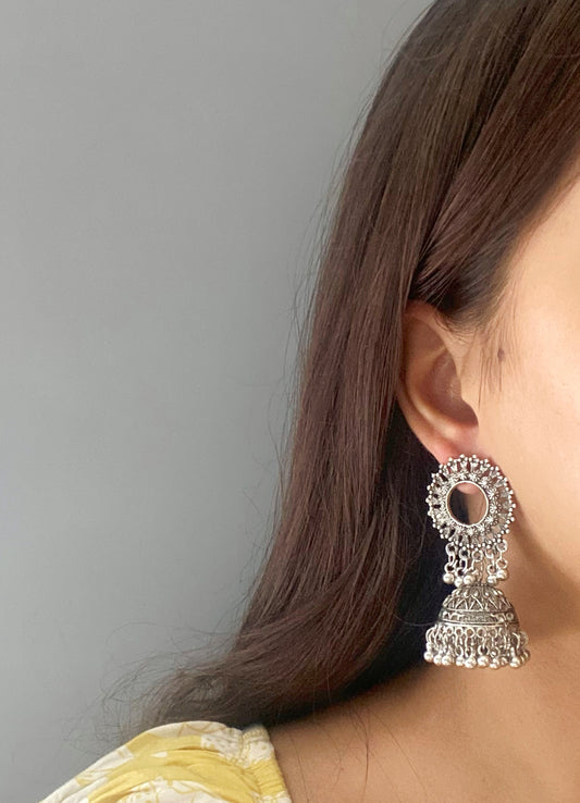 Alisha oxidised jhumka