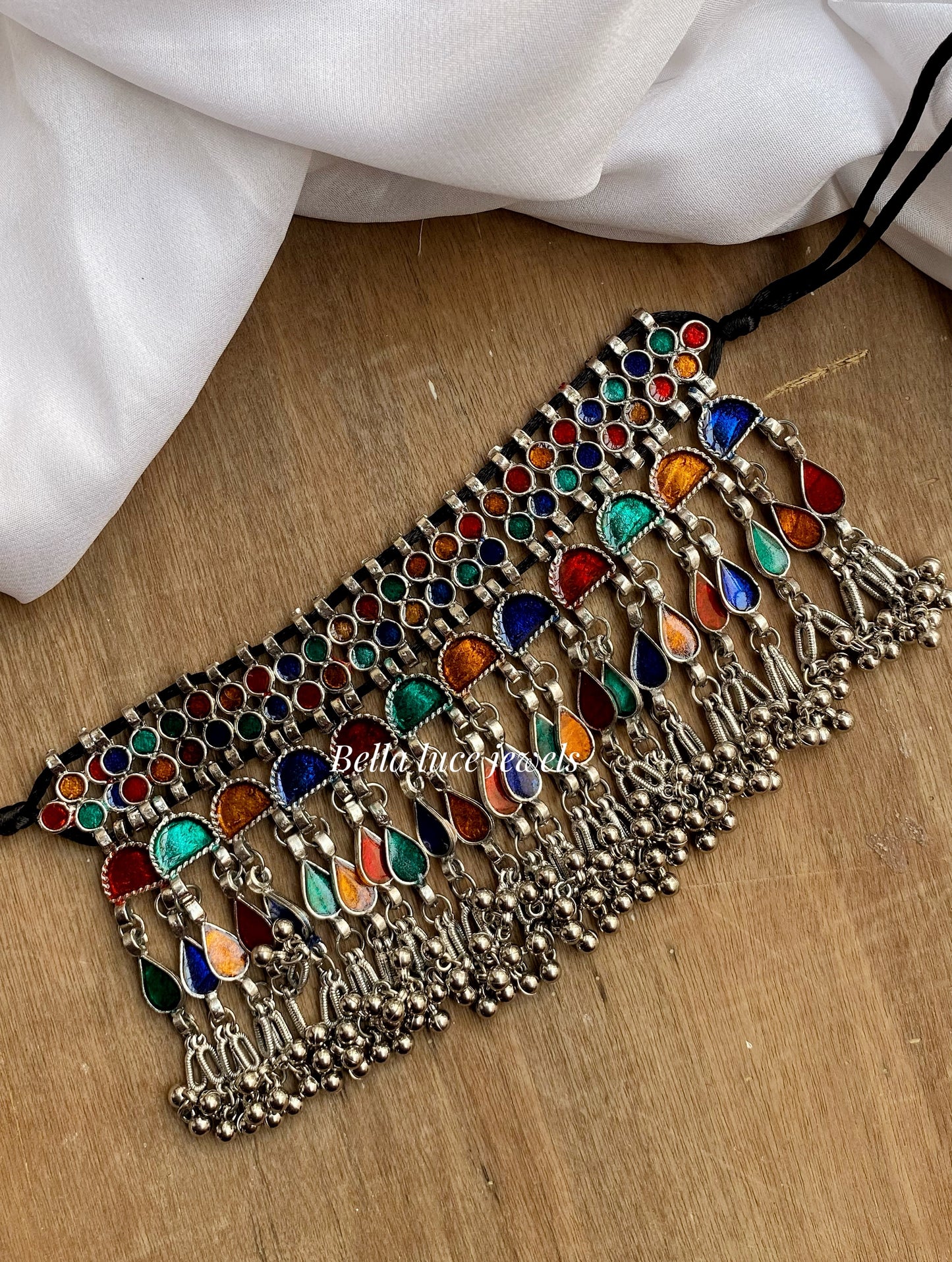 Tanya Multi Meena Necklace set