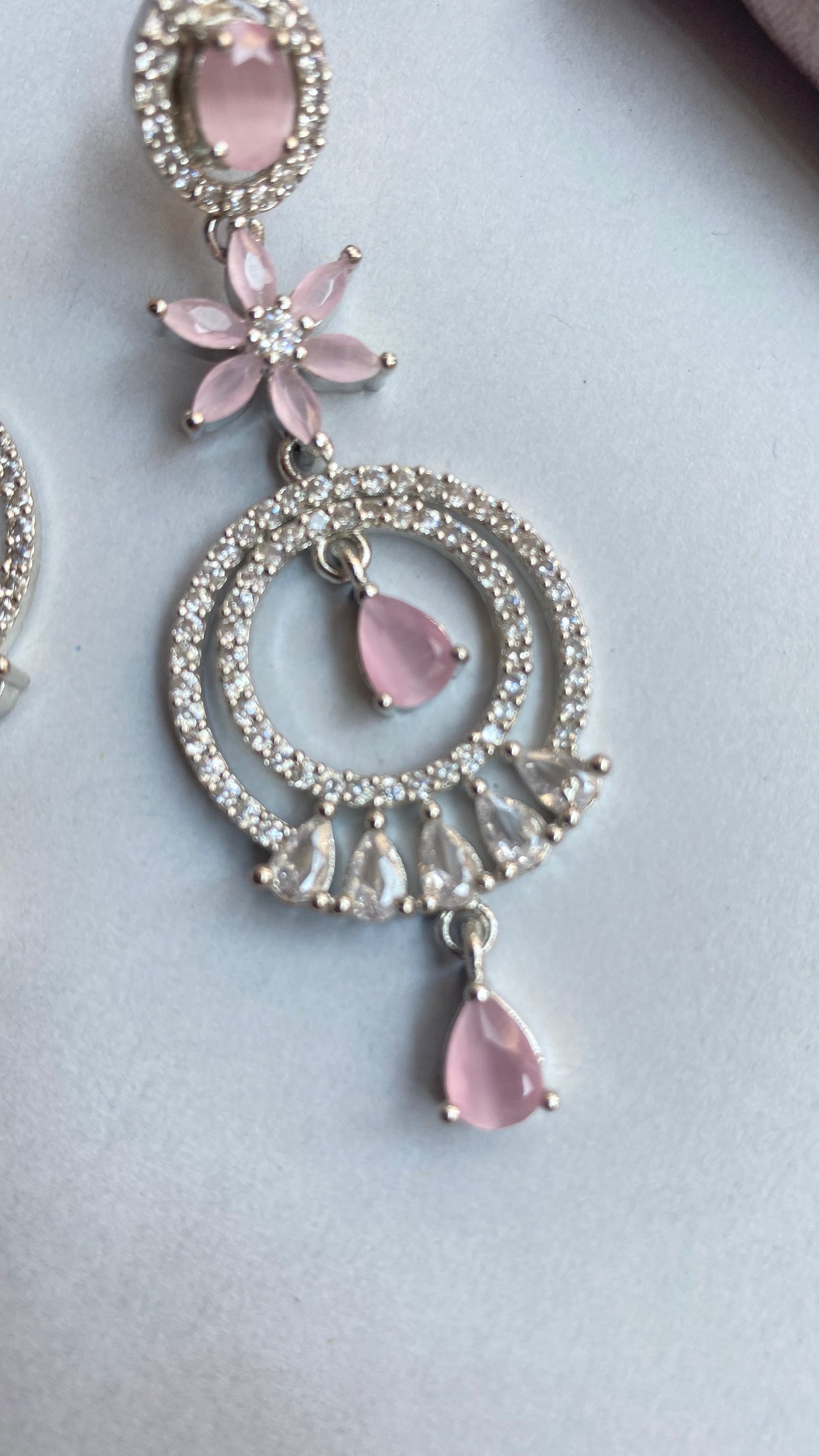 Diamond Earrings 5 (Pink)