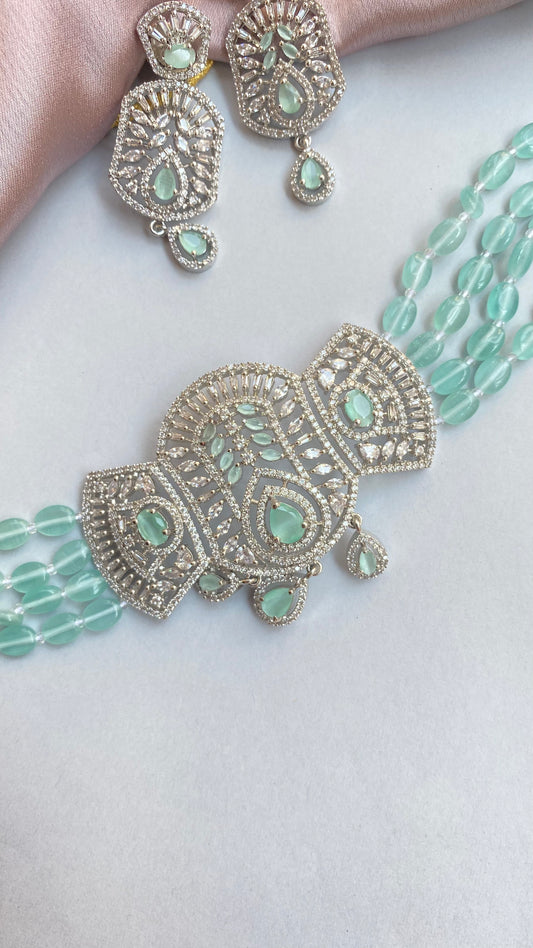 Lila Diamond Choker Set