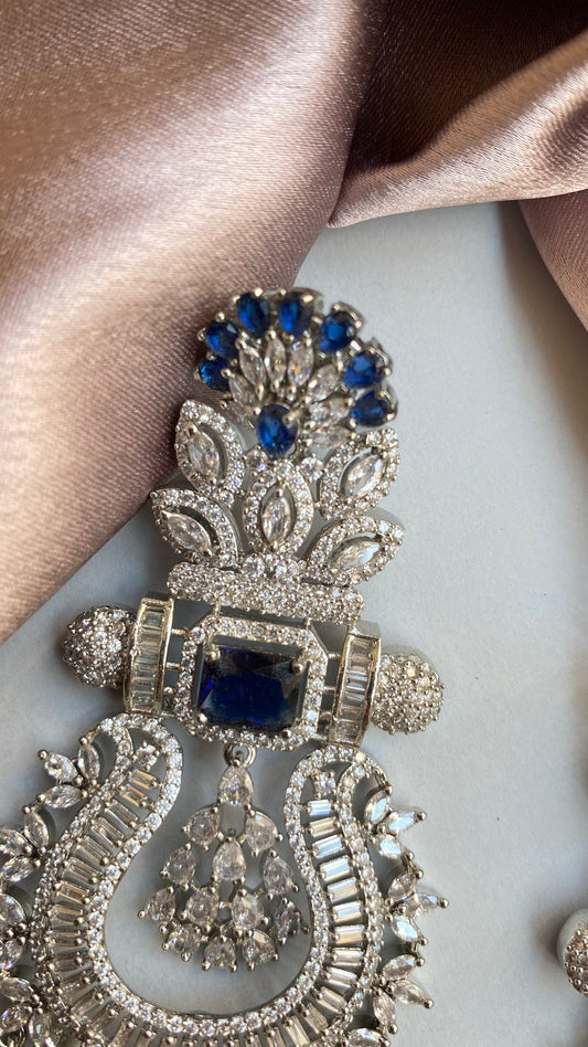 Diamond Earrings 8 (Blue)