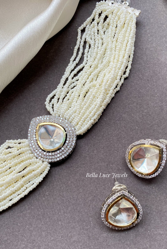 Sana Polki Choker Necklace Set