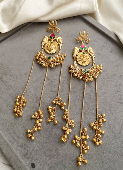 Ridhika Golden Earrings