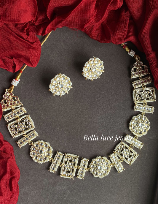 Manya Kundan Necklace set/ shishpul