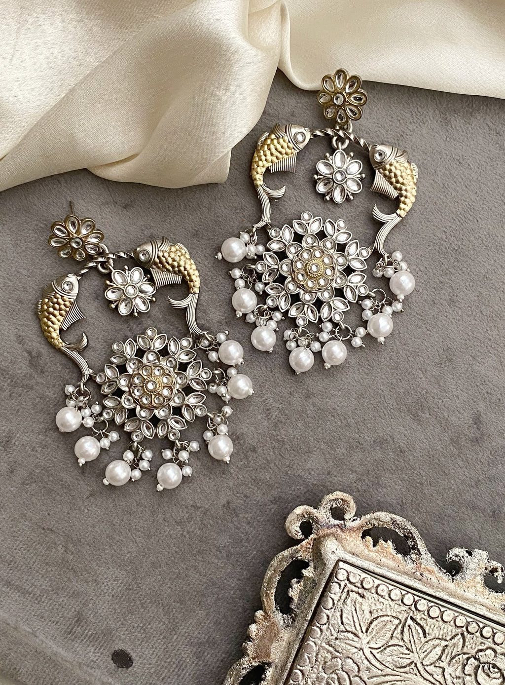 Matsya dual tone earrings