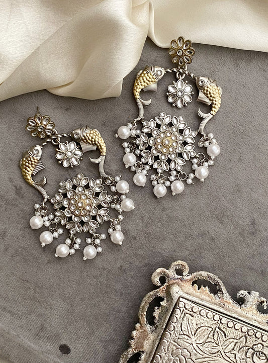 Matsya dual tone earrings