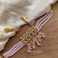 Baby pink Aditi Kundan Necklace Set