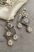 Baby Pink bani peacock earrings