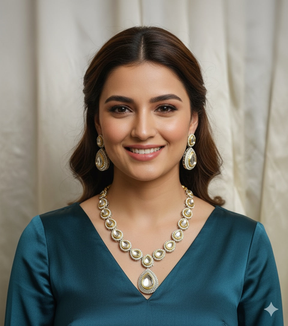 Diksha kundan necklace set