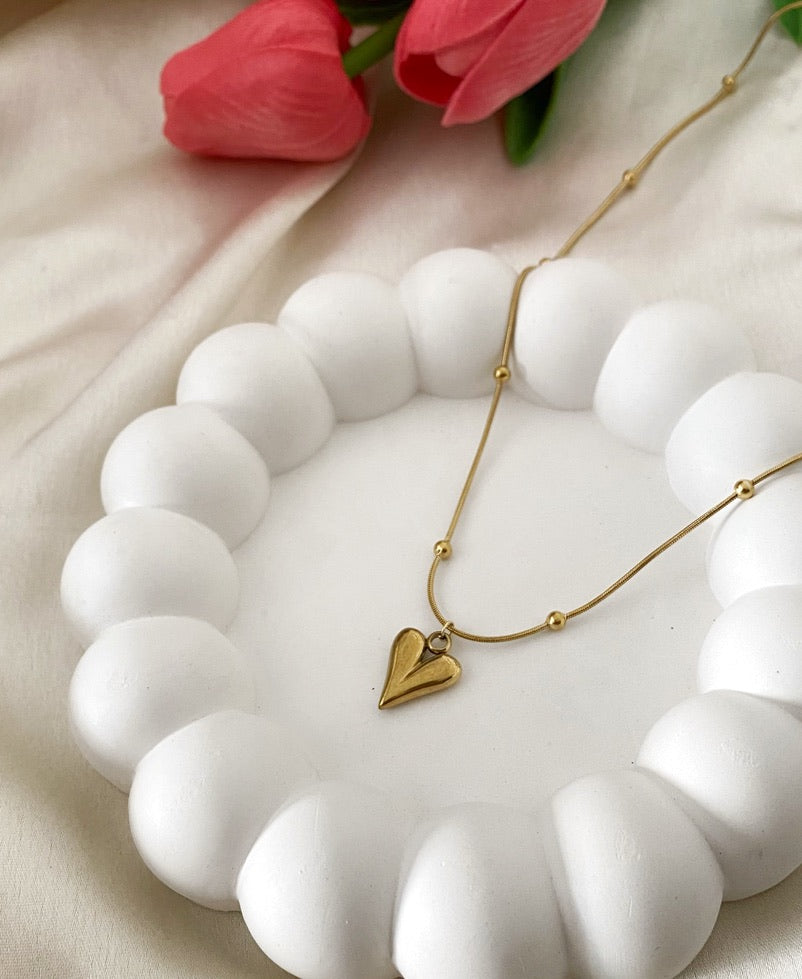 Heart Anti- tarnish Pendant necklace