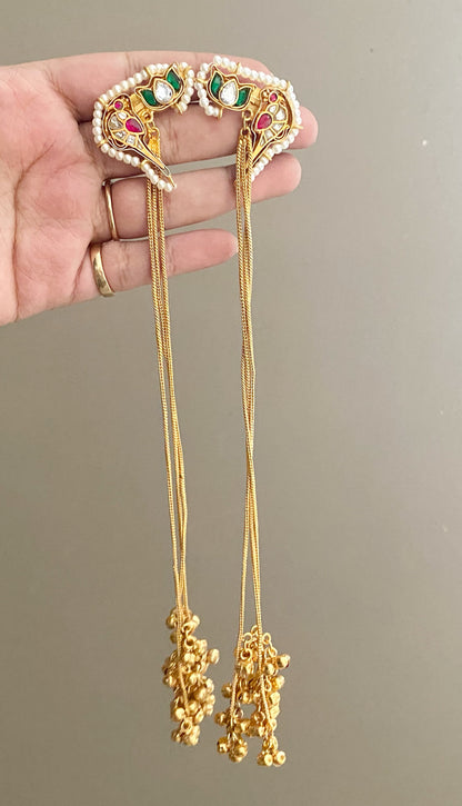 Bird Ghungroo tassel earrings
