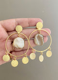 Gloria Pearl Golden Earrings