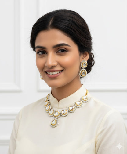 Nida kundan necklace set