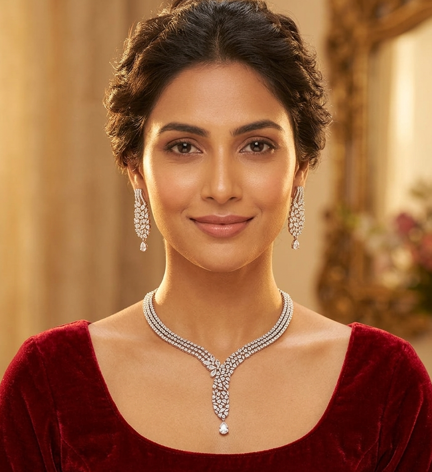 Dane american diamond necklace set