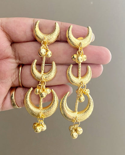 Golden Half Moon Earrings