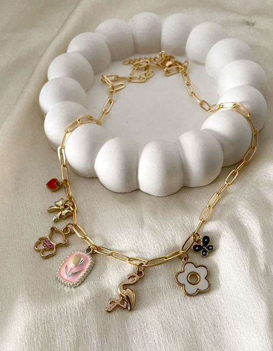 Girl core Charm Anti- tarnish  necklace