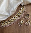 Baby Pink Rea Kundan Choker Necklace Set