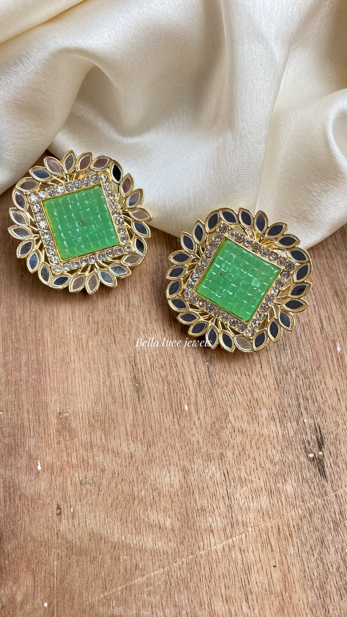 Afreen Mirror Studs