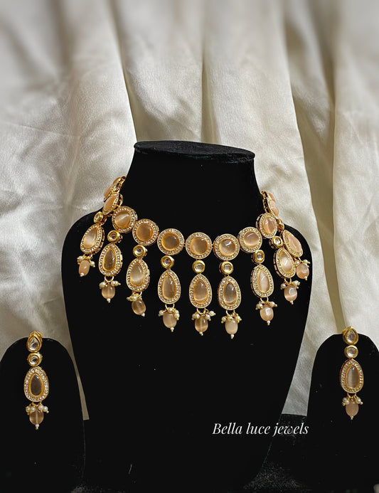 Meera kundan necklace set