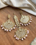 Priya Kundan Chandbali Earrings and Maangtika Set