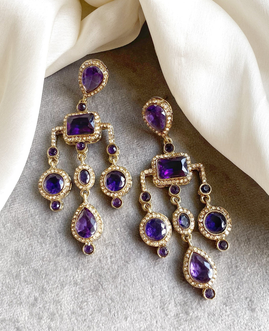 Violet Jasmine Dangler Earrings