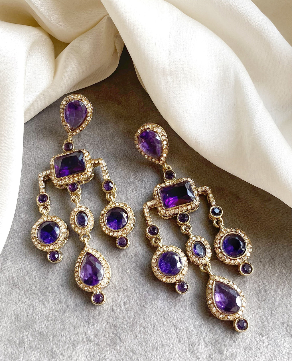 Violet Jasmine Dangler Earrings