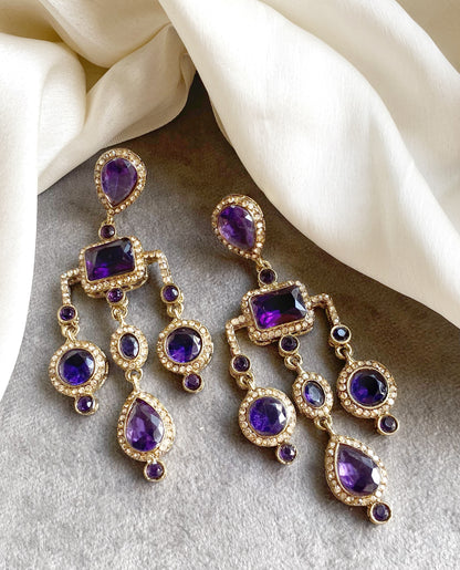 Violet Jasmine Dangler Earrings