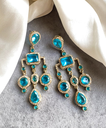 Rama Blue Jasmine Dangler Earrings