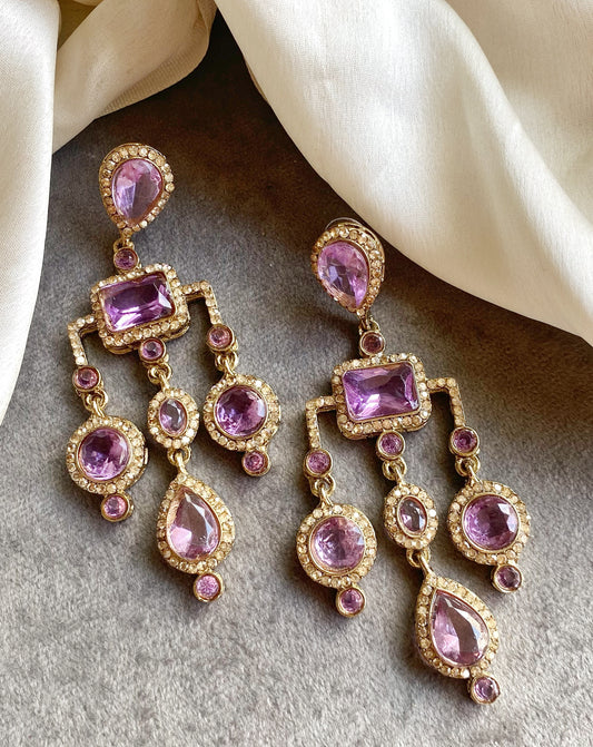 Lilac Jasmine Dangler Earrings