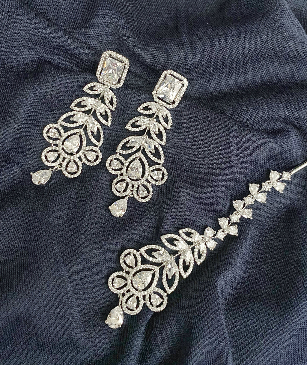 Tanya Diamond Earring and Maangtika Set