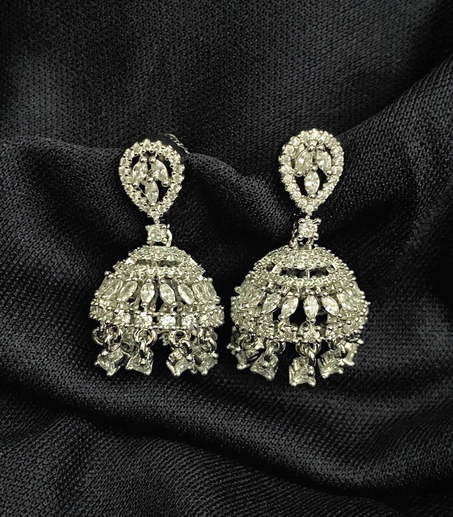 Lila Small diamond jhumki