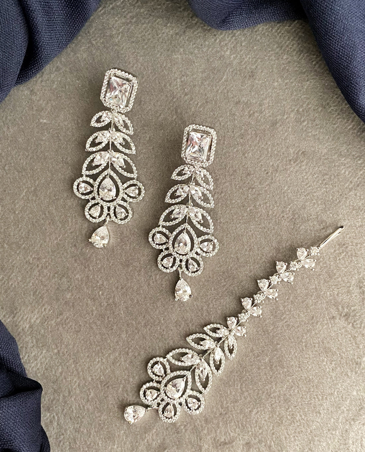 Tanya Diamond Earring and Maangtika Set