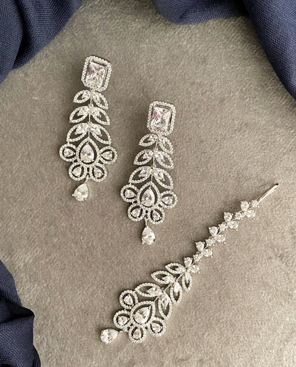 Tanya Diamond Earring and Maangtika Set