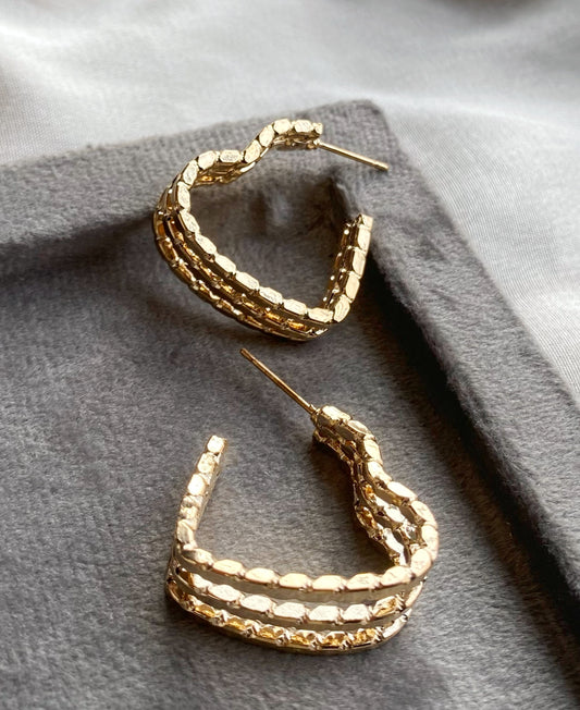 Golden heart hoops