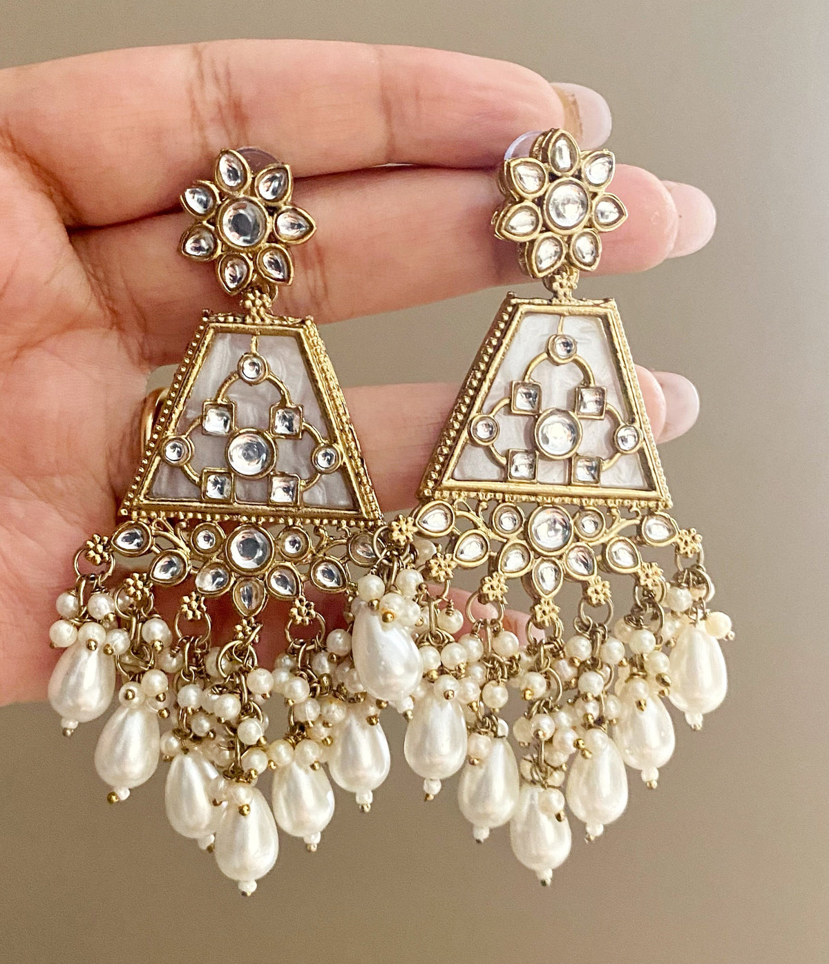 Rashmi ivory pearl earrings