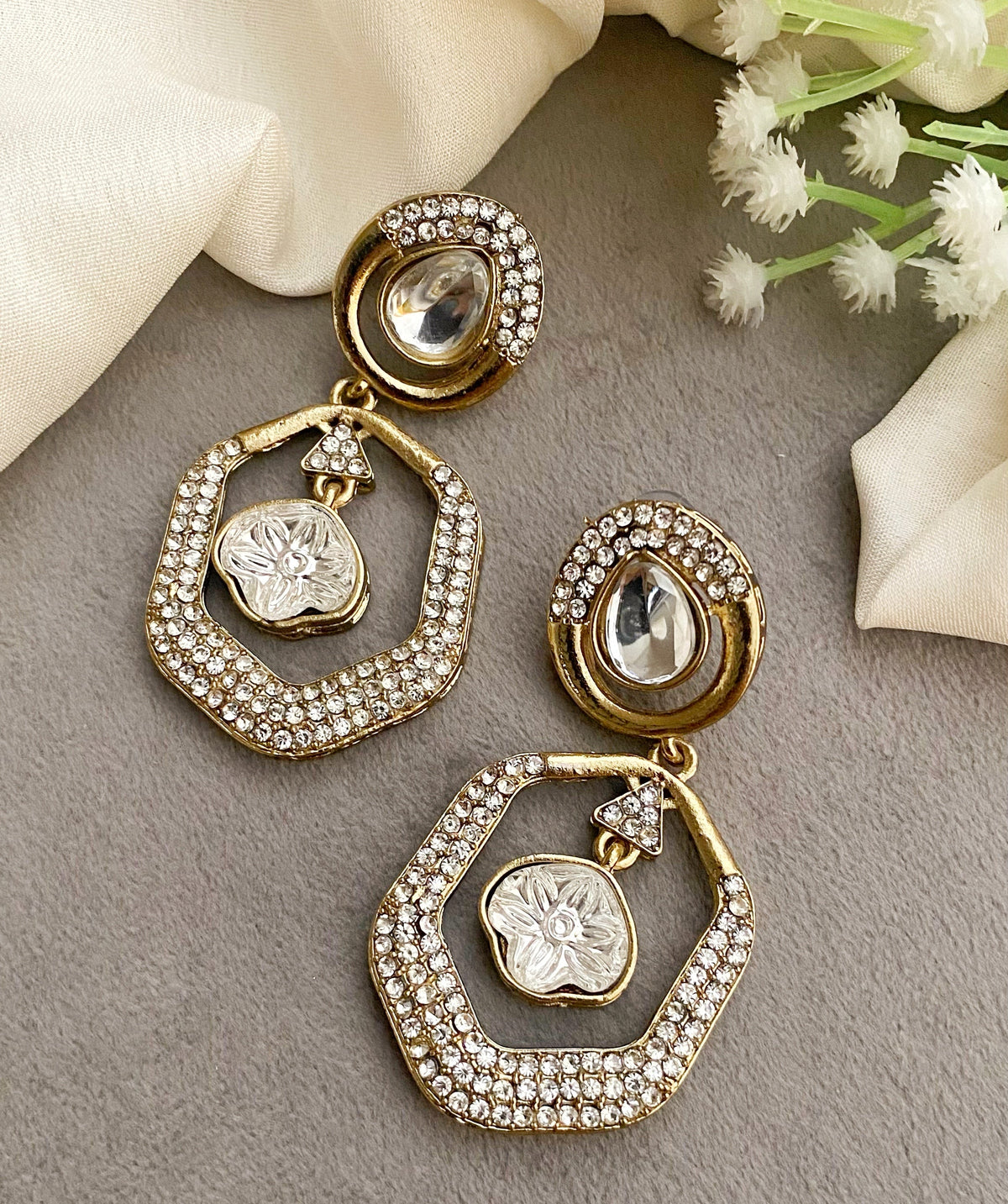 Rasa kundan earrings