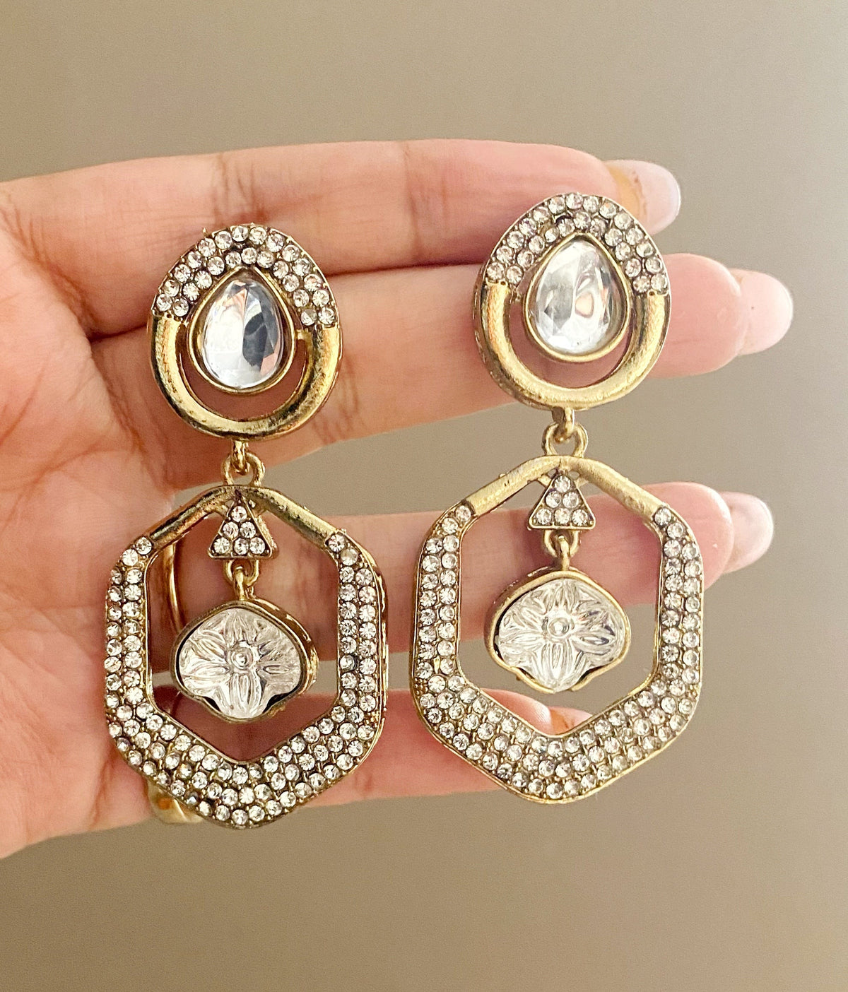 Rasa kundan earrings