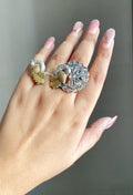 Silver ring 5 -white