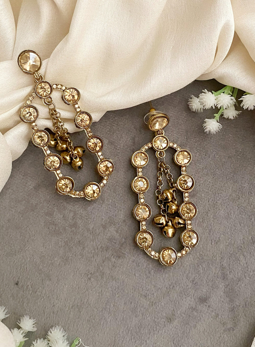 Jhia pink dangler earrings